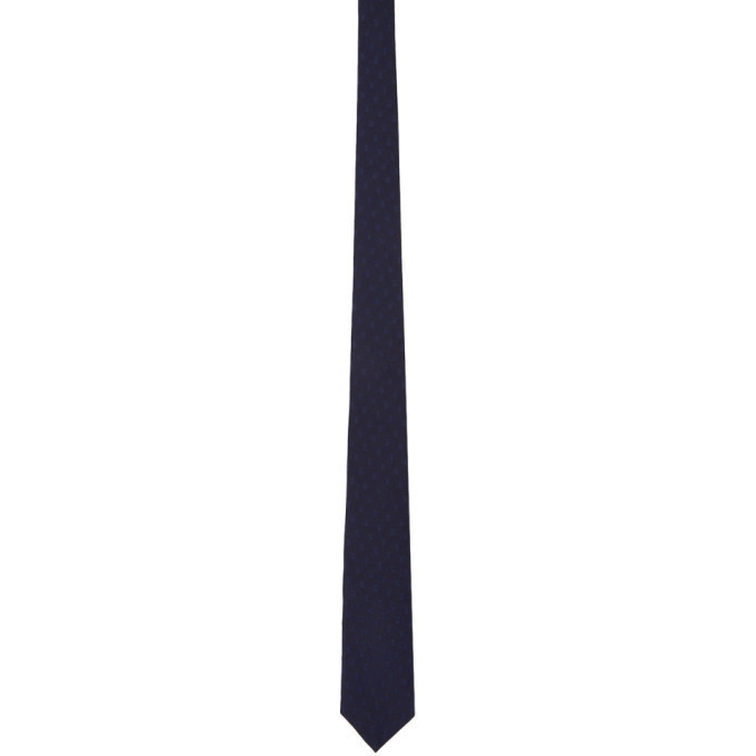 Photo: Burberry Navy Monogram Manston Tie