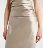 The Sei Silk satin bustier gown