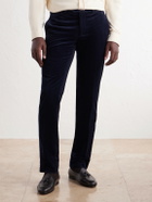 Rubinacci - Modaluca Tapered Cotton-Corduroy Trousers - Blue