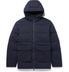 NN07 - Mason 8259 Quilted Cotton-Blend PrimaLoft Hooded Jacket - Blue