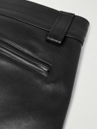 SAINT LAURENT - Tapered Leather Trousers - Black