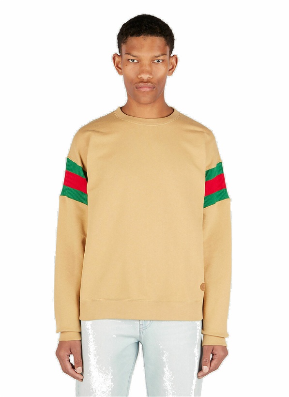 Photo: Gucci - Web Sleeve Sweatshirt in Beige
