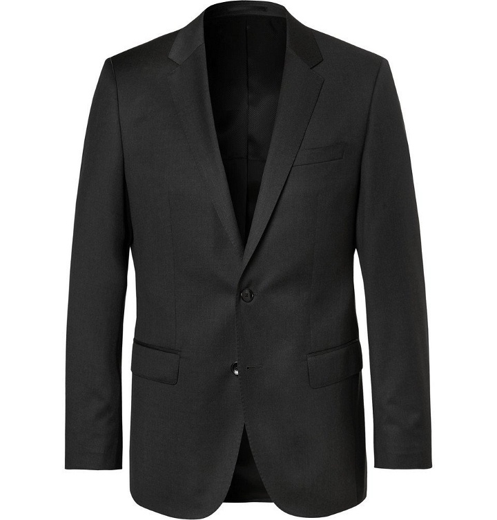 Photo: Hugo Boss - Grey Hayes Slim-Fit Super 120s Virgin Wool Suit Jacket - Men - Dark gray