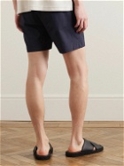Theory - Curtis 7&quot; Straight-Leg Good Linen Shorts - Blue