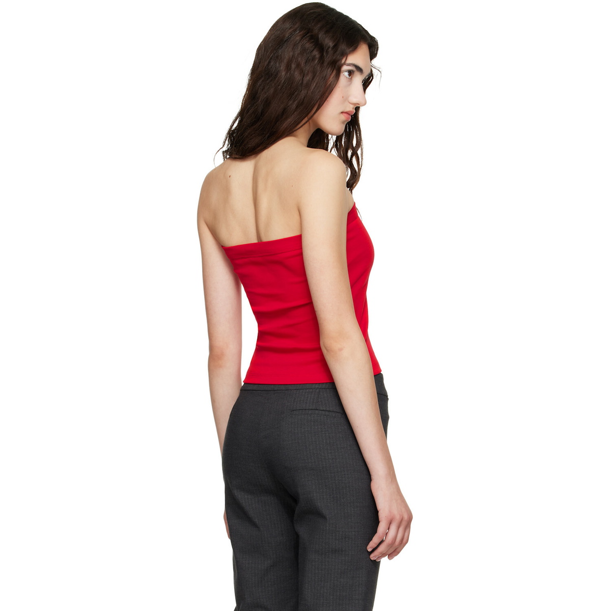 FLORE FLORE Red Bes Bandeau Top
