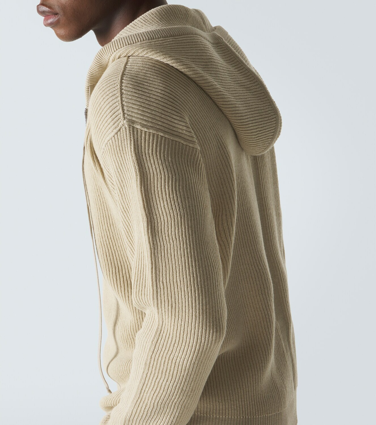 Rick Owens Ribbed-knit virgin wool hoodie