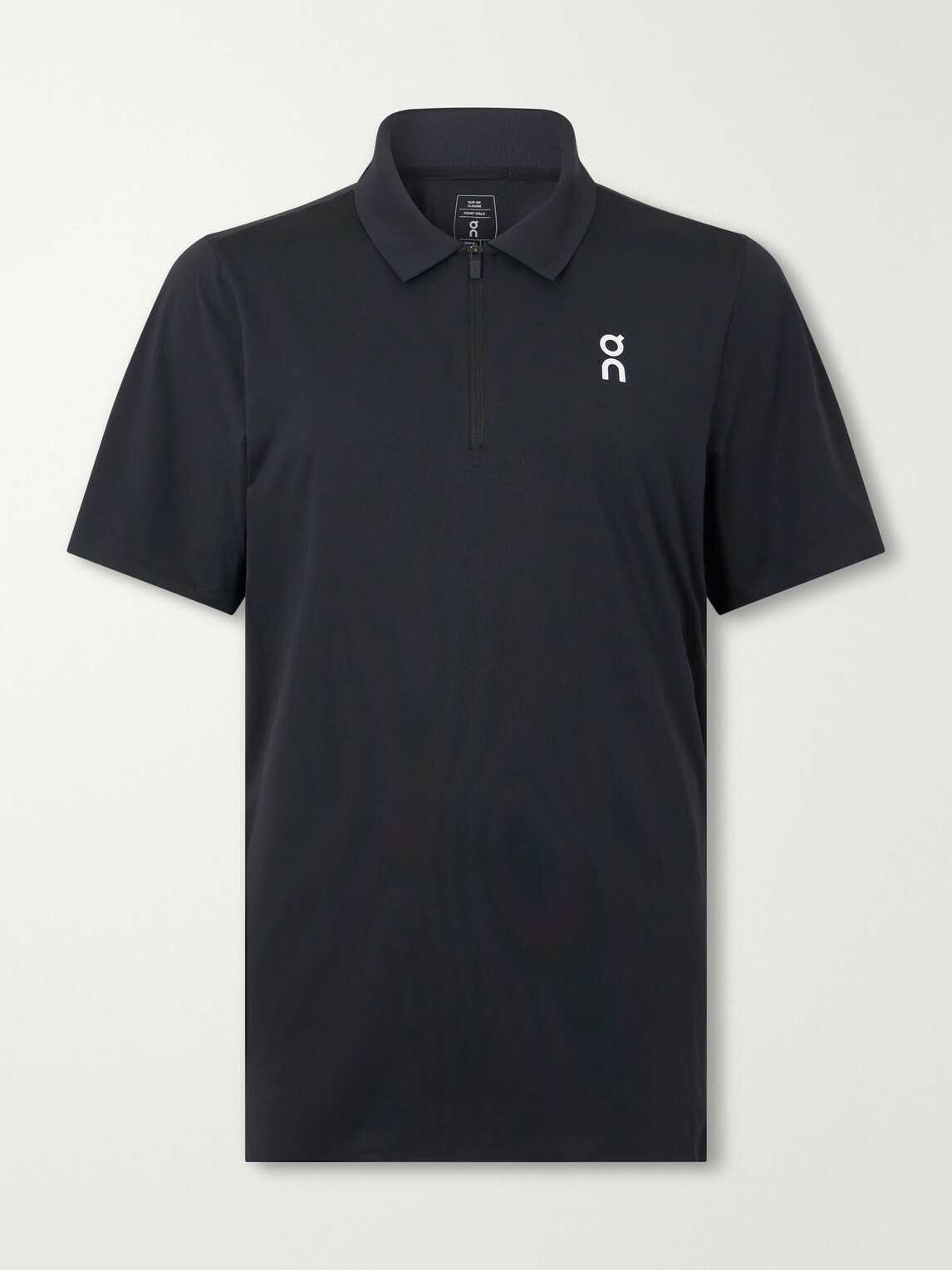 On - Court Logo-Printed Shell Polo Shirt - Black