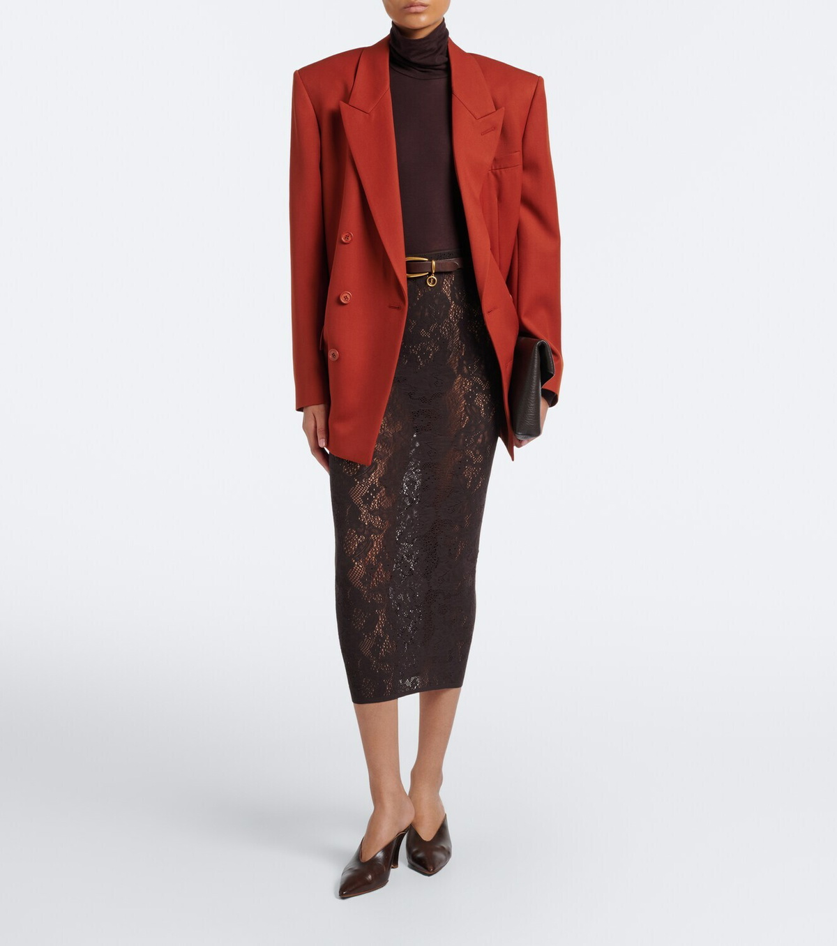 Wolford Infinite sheer lace midi skirt