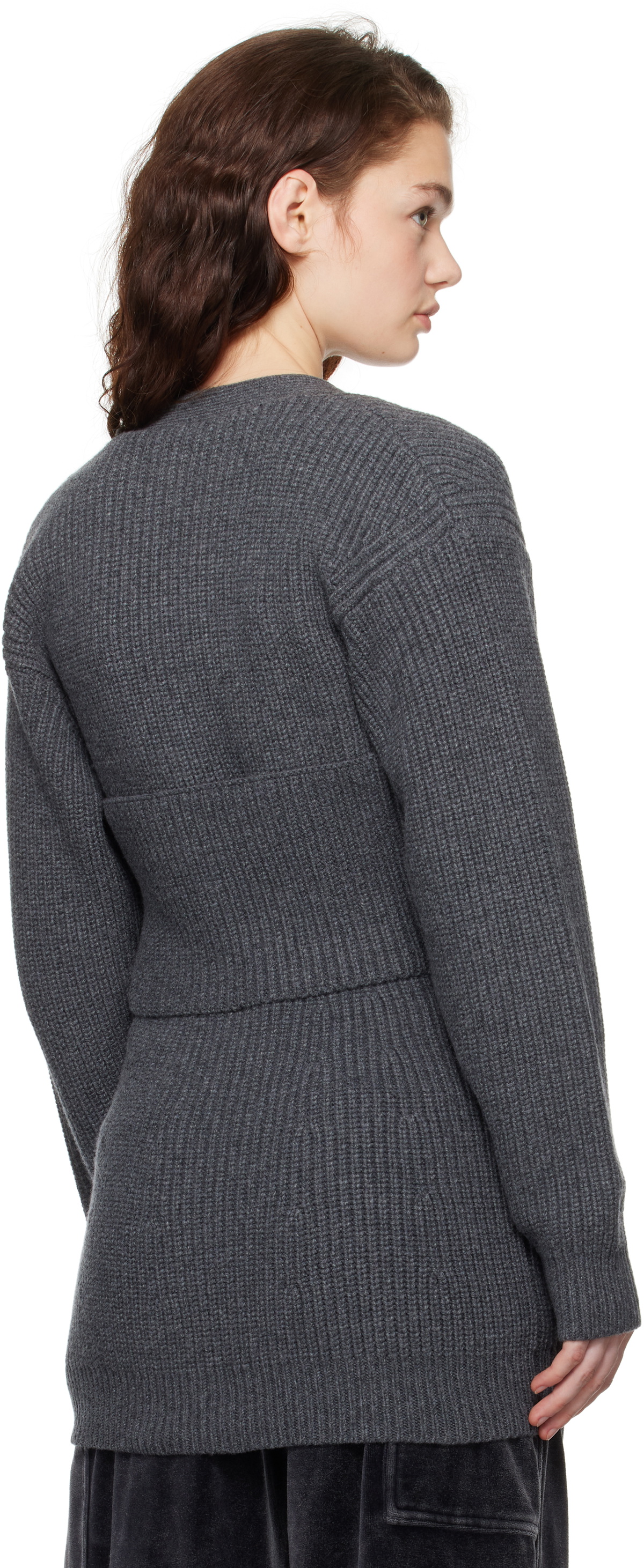 Alexander Wang Gray Pre-Styled Twinset Cardigan