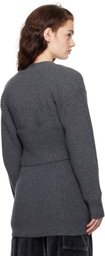 Alexander Wang Gray Pre-Styled Twinset Cardigan