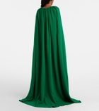 Oscar de la Renta Cyclamen silk-blend georgette kaftan