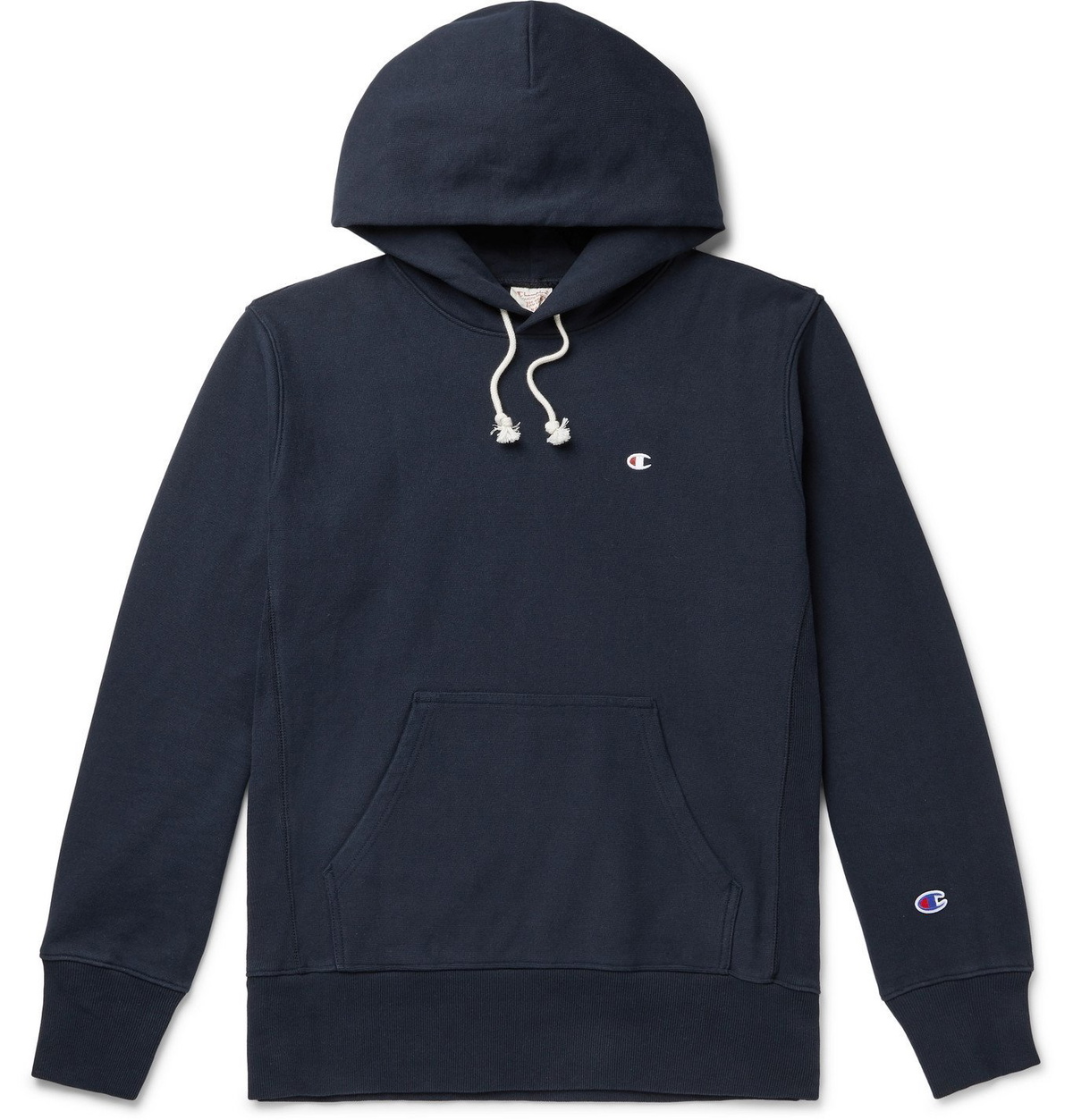 Champion - Logo-Embroidered Fleece-Back Cotton-Blend Jersey Hoodie ...