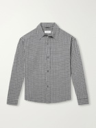 mfpen - Vacation Checked Cotton and Wool-Blend Seersucker Shirt - Gray