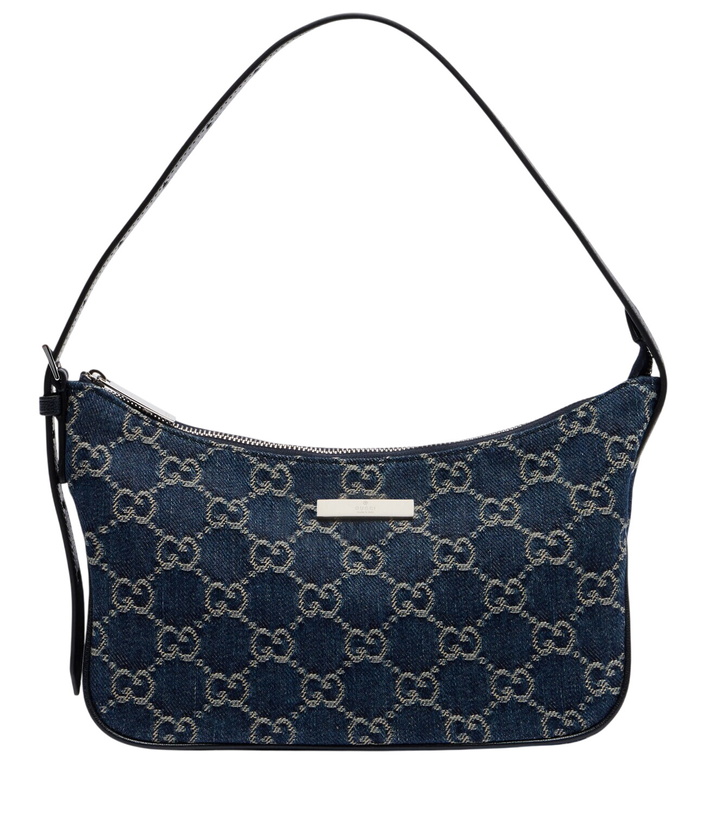 Photo: Gucci Lady Lunetta GG Small denim shoulder bag