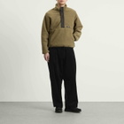 Taion Men's Pull Over Boa Fleece Jacket in Dark Beige/Black