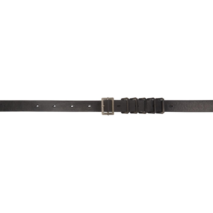 Julius logo-buckle Strap Belt - Black