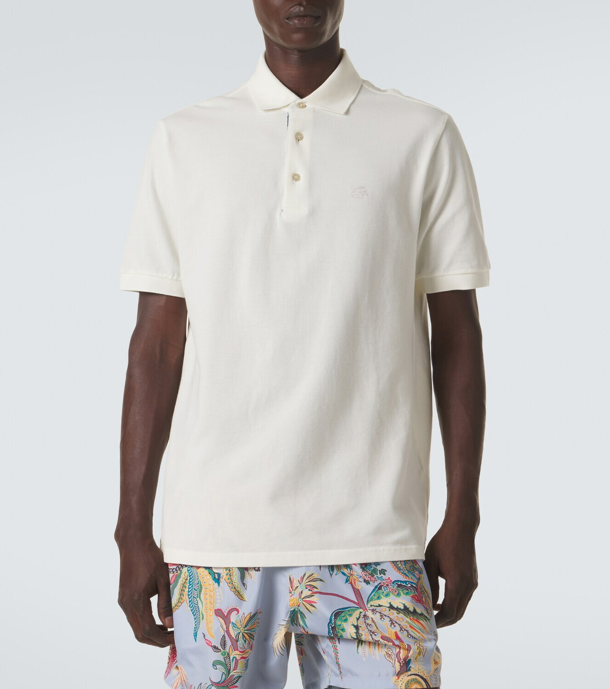 Etro Pegaso cotton piqué polo shirt