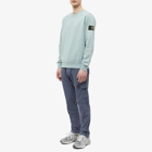 Stone Island Men's Garment Dyed Crew Neck Sweat in Sky Blue