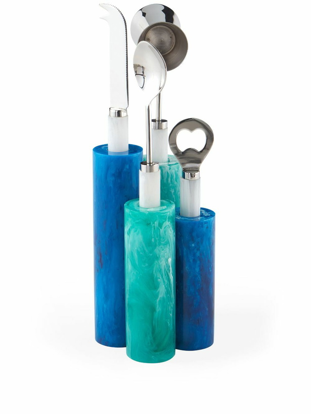 Photo: Jonathan Adler Blue Mustique Barware Set