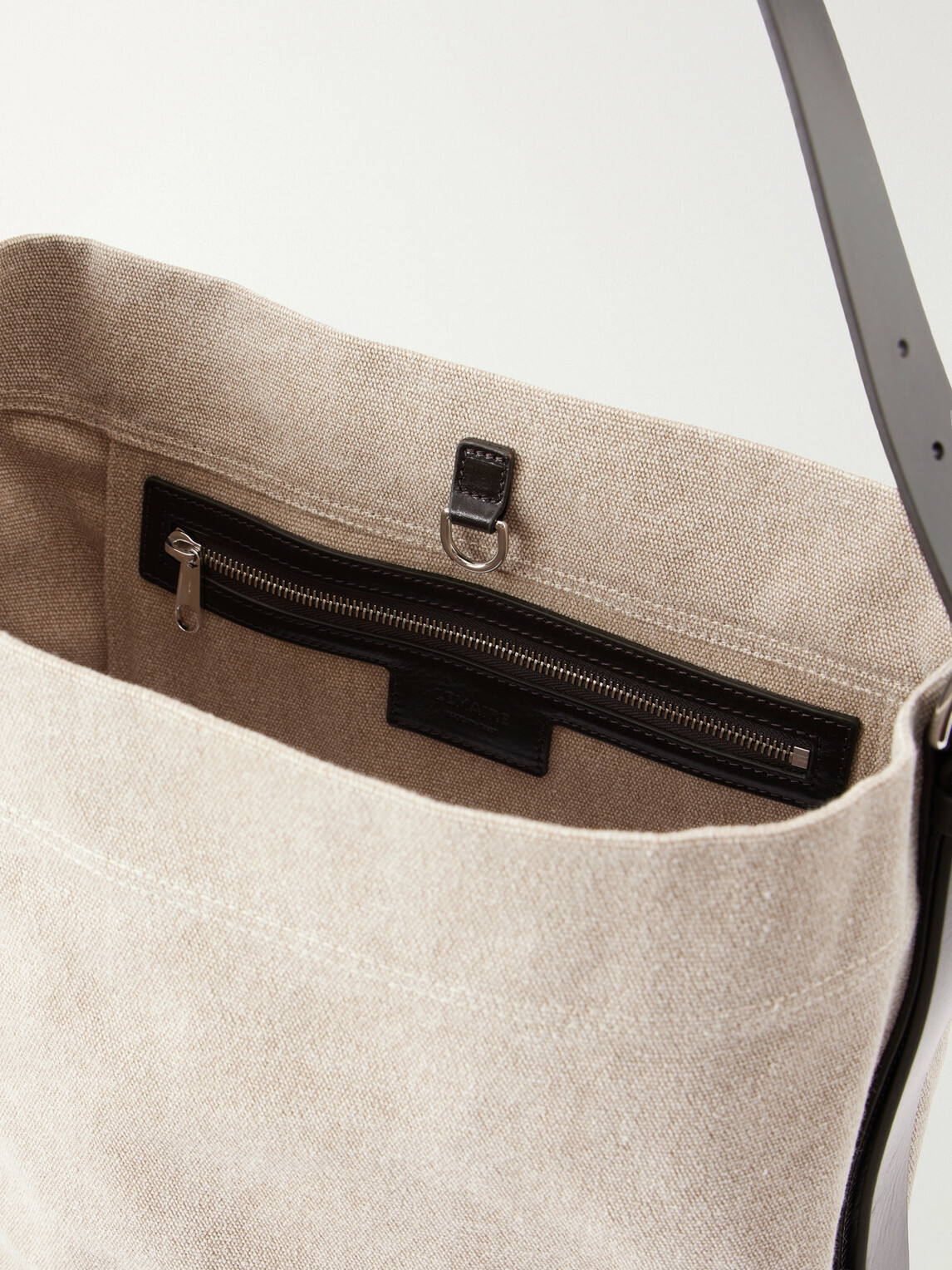LEMAIRE - Leather-Trimmed Canvas Tote Bag