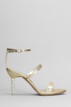 Sophia Webster Rosalind Crystal Mid Sandals In Gold Leather