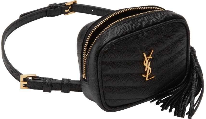 Saint Laurent Baby Lou Leather Belt Bag - Silver