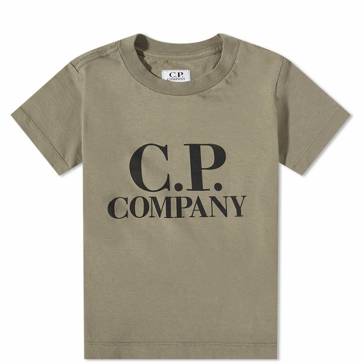 Photo: C.P. Company Undersixteen Women's Logo Tee in Bronze Green