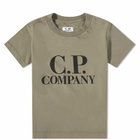 C.P. Company Undersixteen Women's Logo Tee in Bronze Green