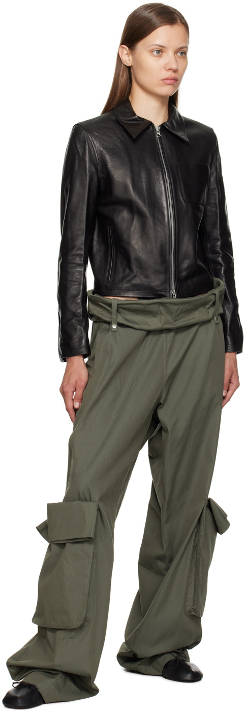 [OPEN YY] CLASSIC LEATHER ZIP ジャケット★新作・24AW★韓国★ Open YY Black Biker Jacket