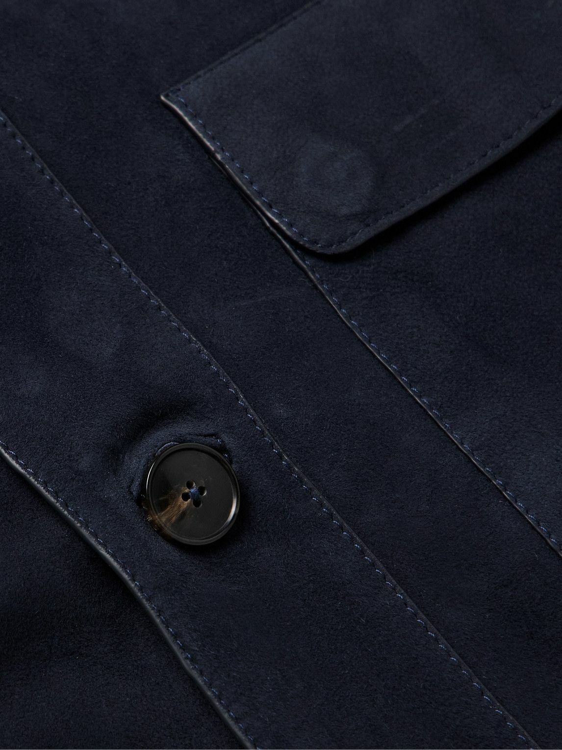 Yves Salomon - Suede Shirt Jacket - Blue