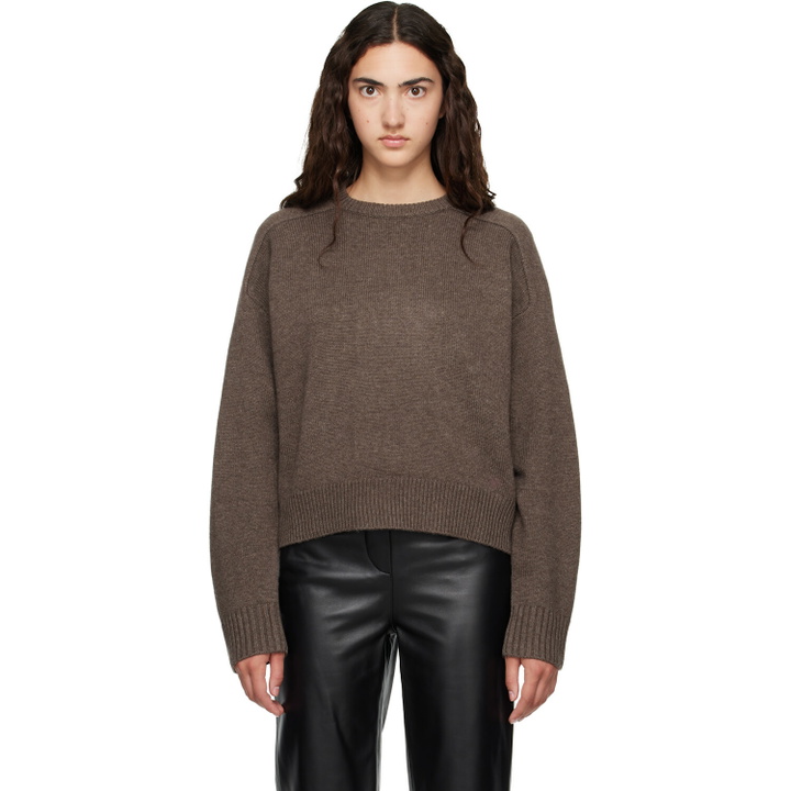 Photo: Loulou de Saison Brown BREHA Wool Cashmere Blend Sweater