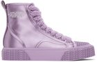 Marc Jacobs Purple 'The High Top Satin' Sneakers