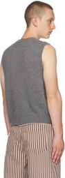 GANNI Gray Graphic Vest