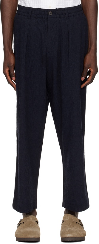 Photo: Universal Works Navy Oxford Trousers