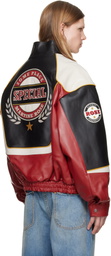 Martine Rose Black 'Special' Superbowl Leather Jacket