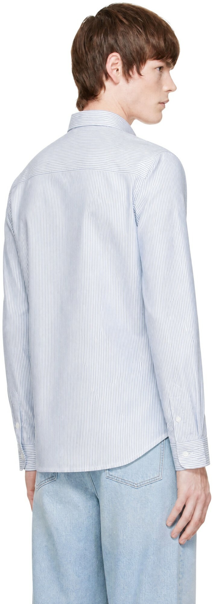 A.P.C. Green & White Greg Shirt