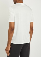 Emporio Armani Logo-embroidered Lyocell and Cotton-blend T-shirt White