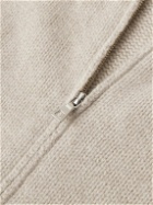 The Elder Statesman - Cashmere Zip-Up Sweater - Neutrals
