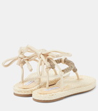 Aquazzura Sunkissed embellished thong sandals