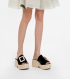 Roger Vivier Embellished platform espadrille sandals