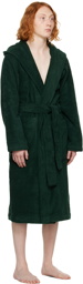 Tekla Green Oversized Hooded Bathrobe