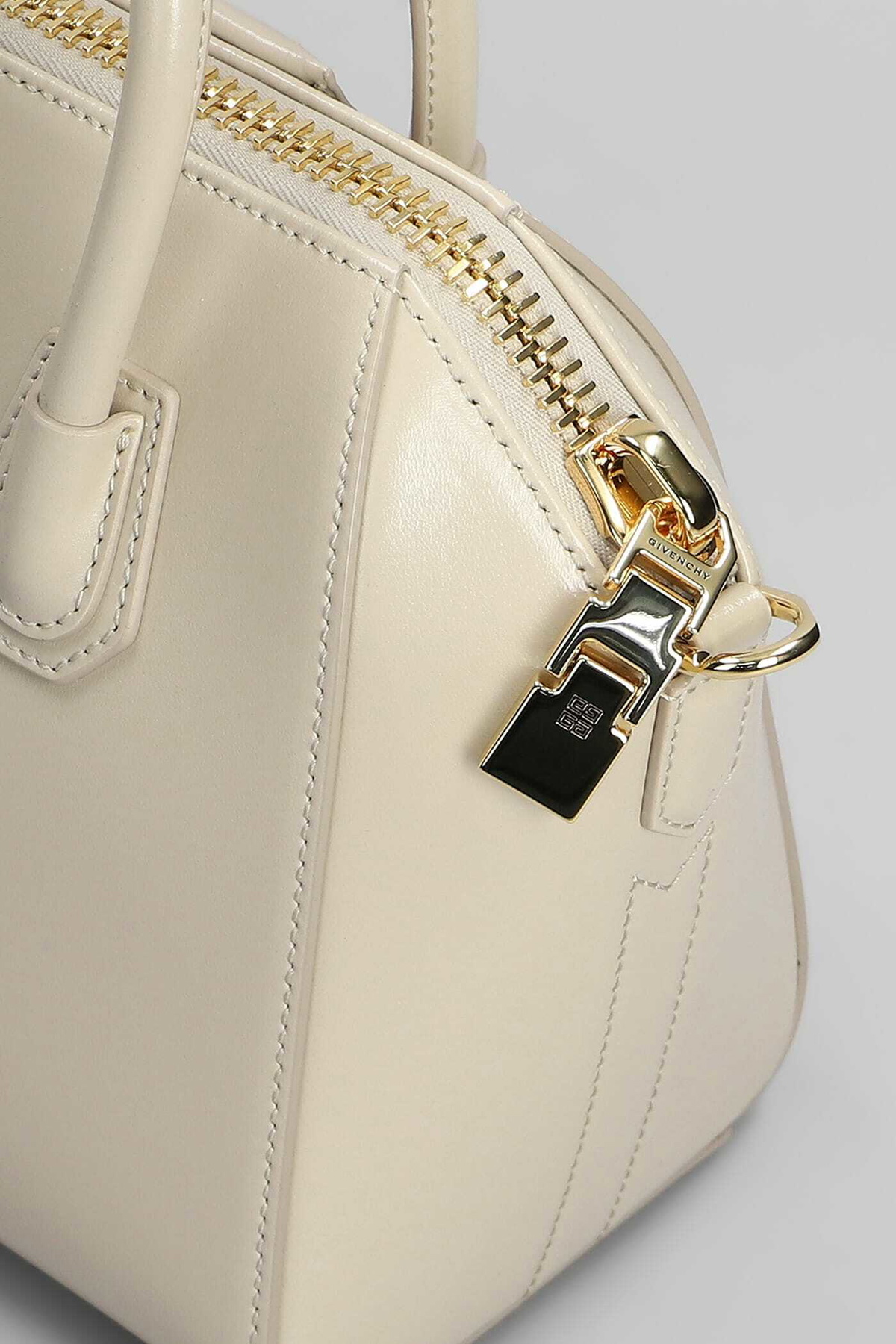 Givenchy Antigona Mini Shoulder Bag In Beige Leather