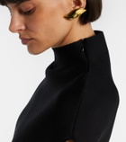 Khaite Leaf clip-on earrings