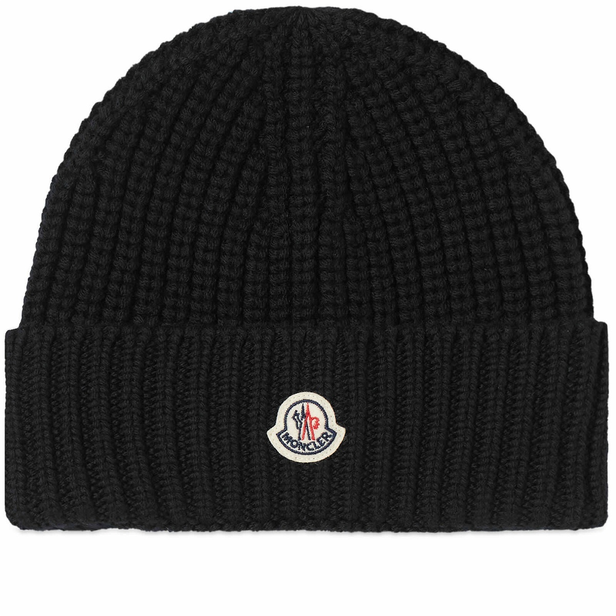 Moncler Women's Logo Beanie Hat in Black Moncler