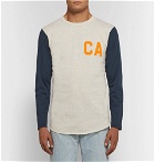 Velva Sheen - Slim-Fit Printed Colour-Block Mélange Cotton-Jersey T-Shirt - Men - Cream