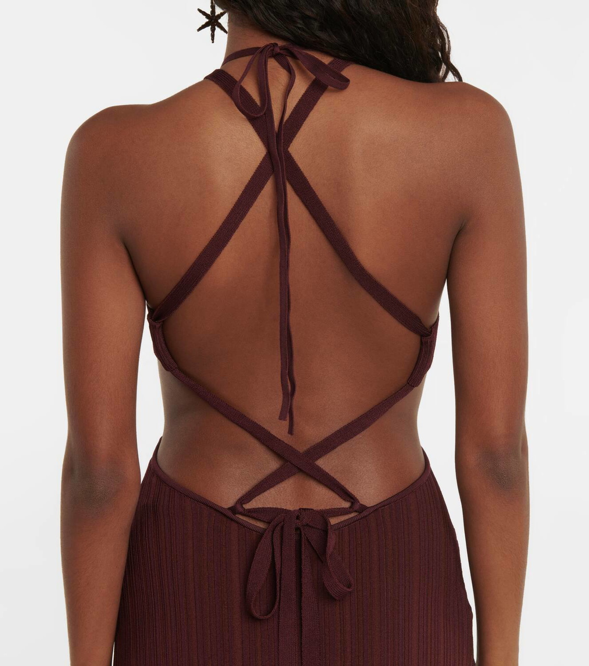 Philosophy di Lorenzo Serafini Cutout ribbed-kit bodycon midi dress