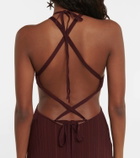 Philosophy di Lorenzo Serafini Cutout ribbed-kit bodycon midi dress