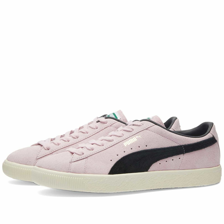 Photo: Puma Men's Suede VTG Sneakers in Pink/Black/White