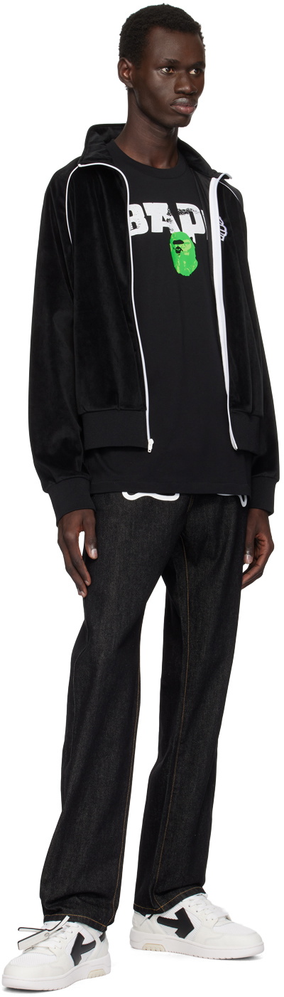 BAPE: Black 'Bape' Army Relaxed Fit T-shirt | SSENSE
