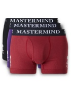 MASTERMIND WORLD - Three-Pack Logo-Print Cotton-Jersey Boxer Briefs - Multi